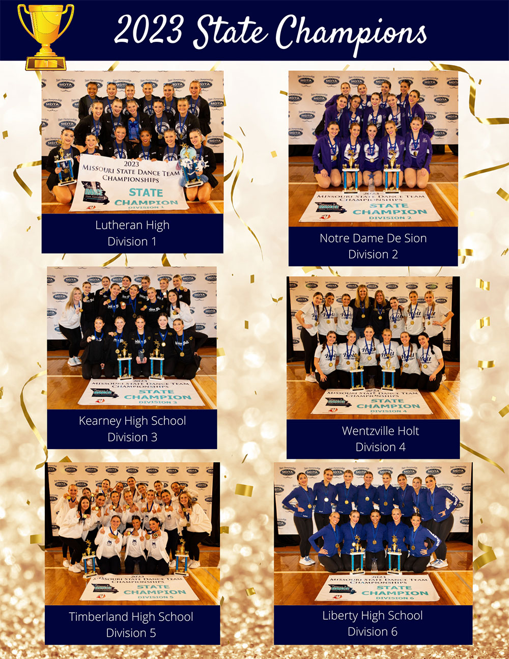 2023 State Champions for Missouri Dance Team Association in St. Charles Missouri