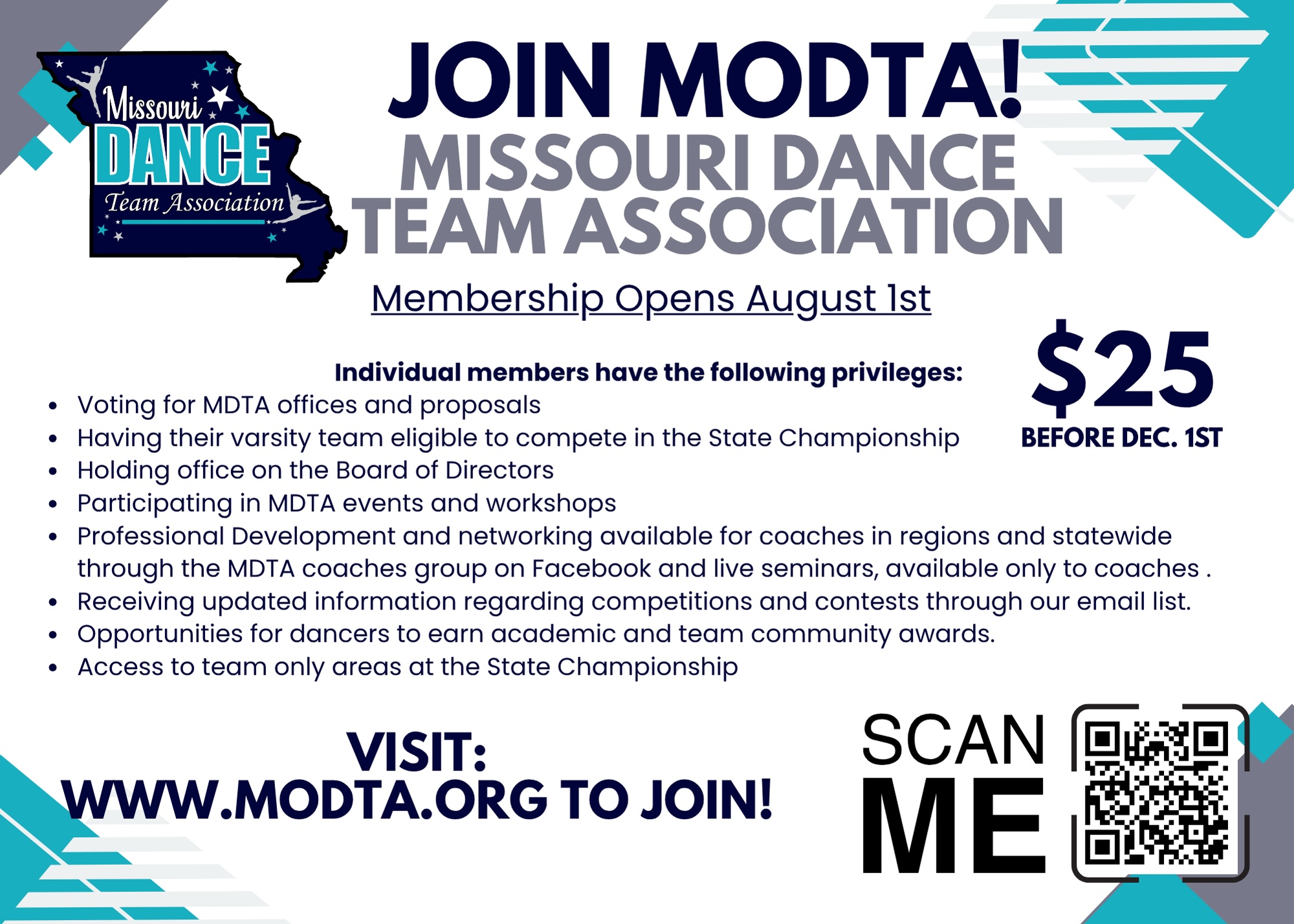 Membership for Missouri Dance Team Association in St. Charles Missouri