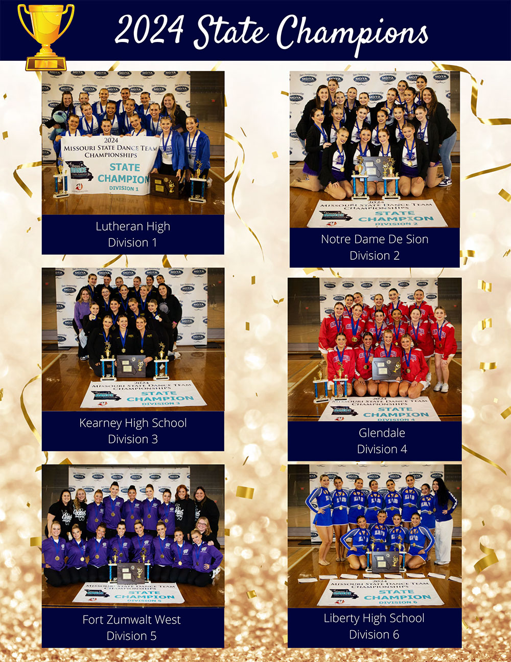 2024 State Champions for Missouri Dance Team Association in St. Charles Missouri
