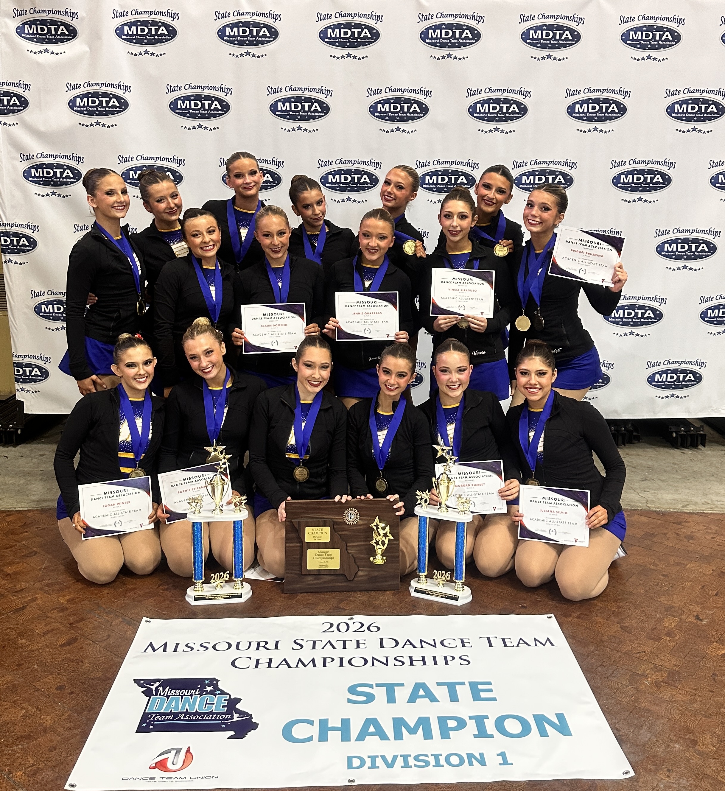 2026 Missouri Dance Team Association Division 1 State Champions